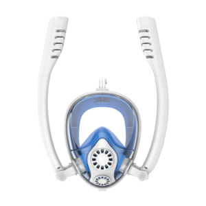 Careta FULL FACE TWOBAS doble snorkel azul y blanco - CGP06-01-01