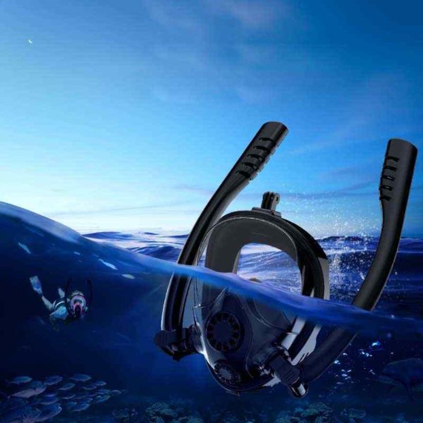 Careta FULL FACE TWOBAS doble snorkel negra - CGP06-01-02 - Imagen 8