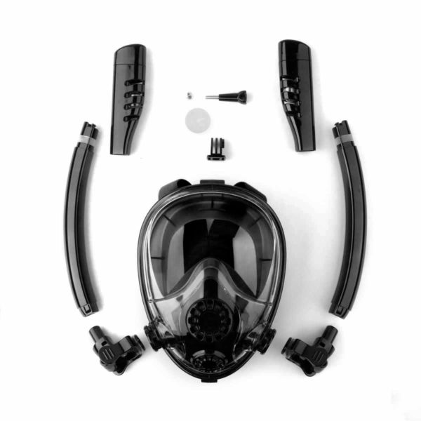 Careta FULL FACE TWOBAS doble snorkel negra - CGP06-01-02 - Imagen 3