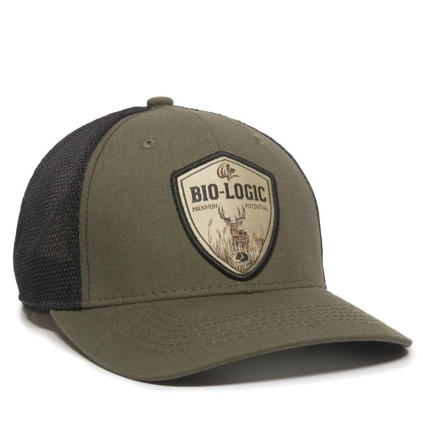 Gorra OUTDOOR CAP Verde/Negra con malla - MOBL-1