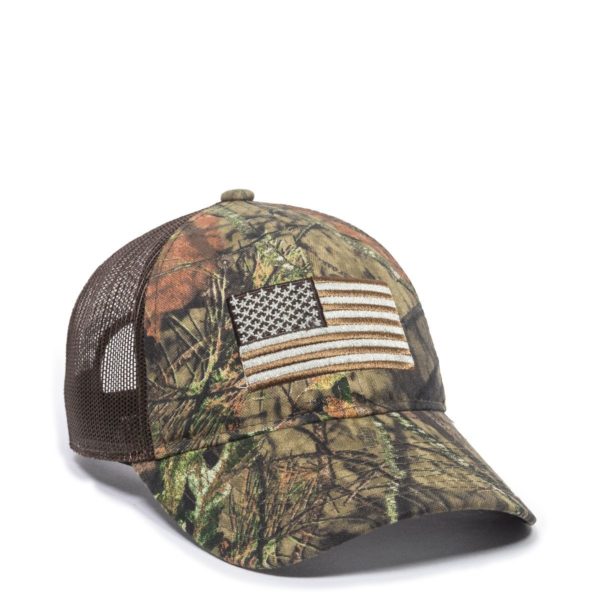 Gorra OUTDOOR CAP Edge Marron Realtree camuflada con Malla - USA-200M