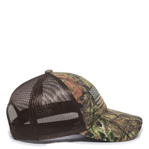Gorra OUTDOOR CAP Edge Marron Realtree camuflada con Malla - USA-200M - Imagen 5