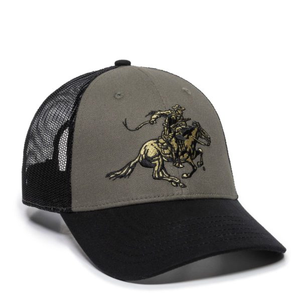 Gorra OUTDOOR CAP Verde/Negra Con Malla - WIN05C