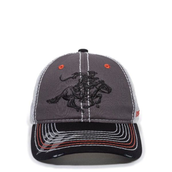 Gorra OUTDOOR CAP Winchester Gris/Negra Con Malla - WIN35B - Imagen 3