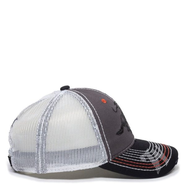 Gorra OUTDOOR CAP Winchester Gris/Negra Con Malla - WIN35B - Imagen 5