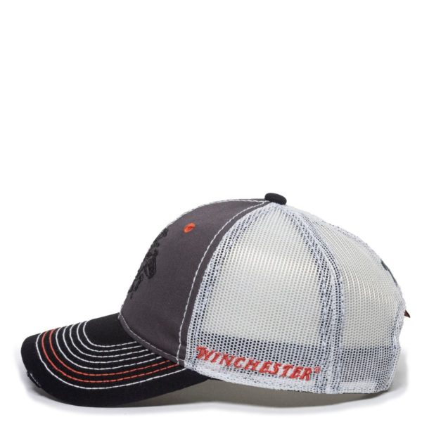 Gorra OUTDOOR CAP Winchester Gris/Negra Con Malla - WIN35B - Imagen 2