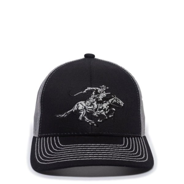 Gorra OUTDOOR CAP Gris/Negra Con Malla - WIN46B - Imagen 3