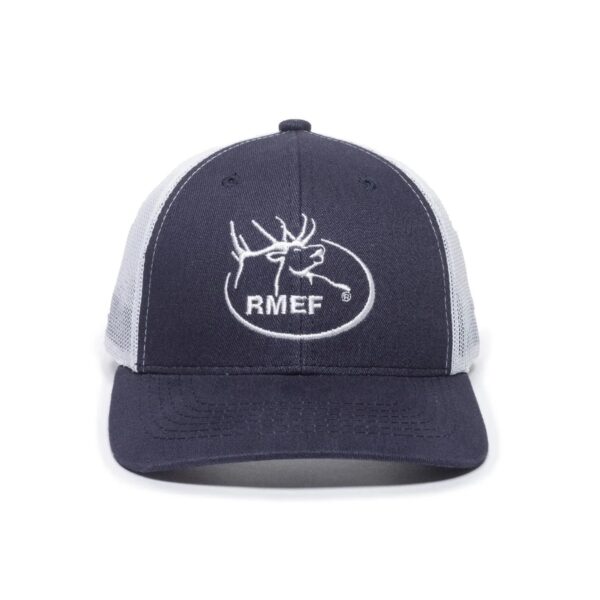 Gorra OUTDOOR CAP RMEF Azul Blanco Con Malla - RMEF15A - Imagen 3