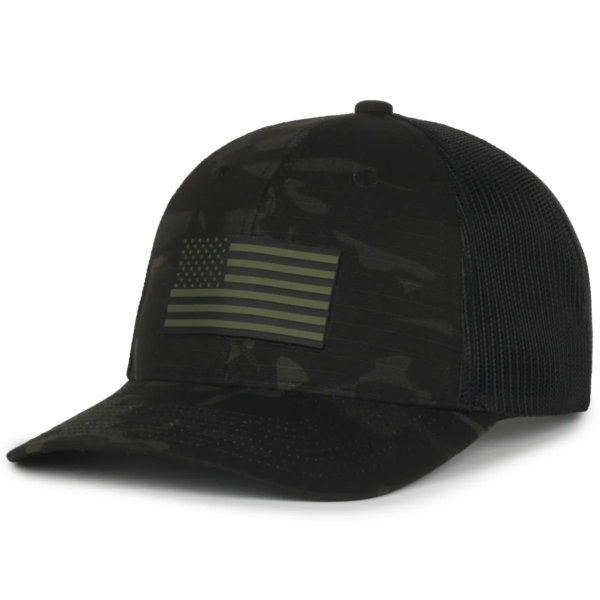 Gorra OUTDOOR CAP Usa Negra Camo FLAG01